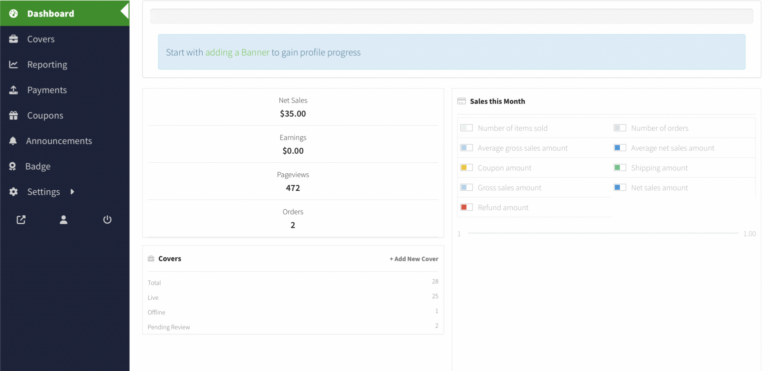 Dashboard Overview | BookCovers.com