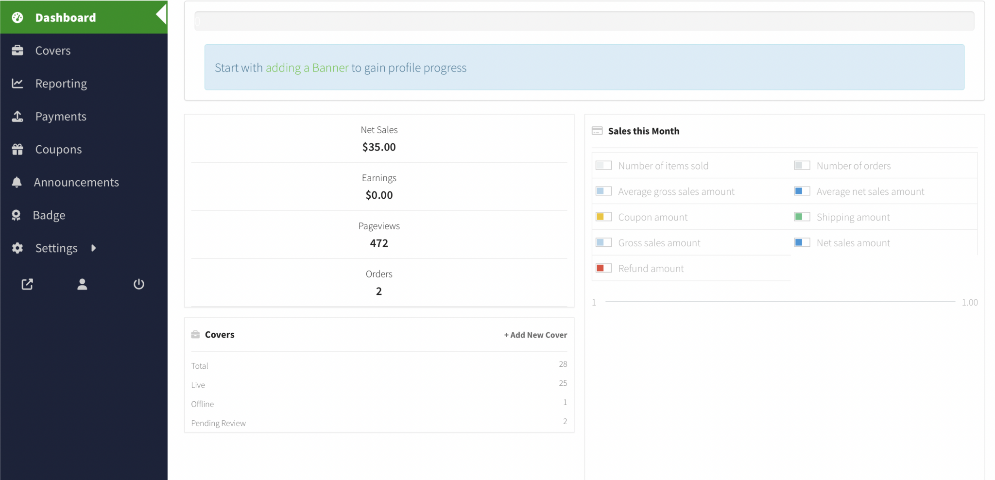 Dashboard Overview | BookCovers.com
